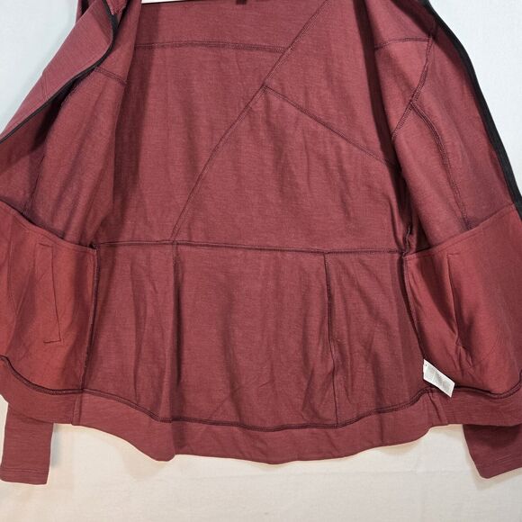 Cabi Burgundy Long Sleeve Full Zip Activewear Training Jacket Womens Size Large - Picture 5 of 13
